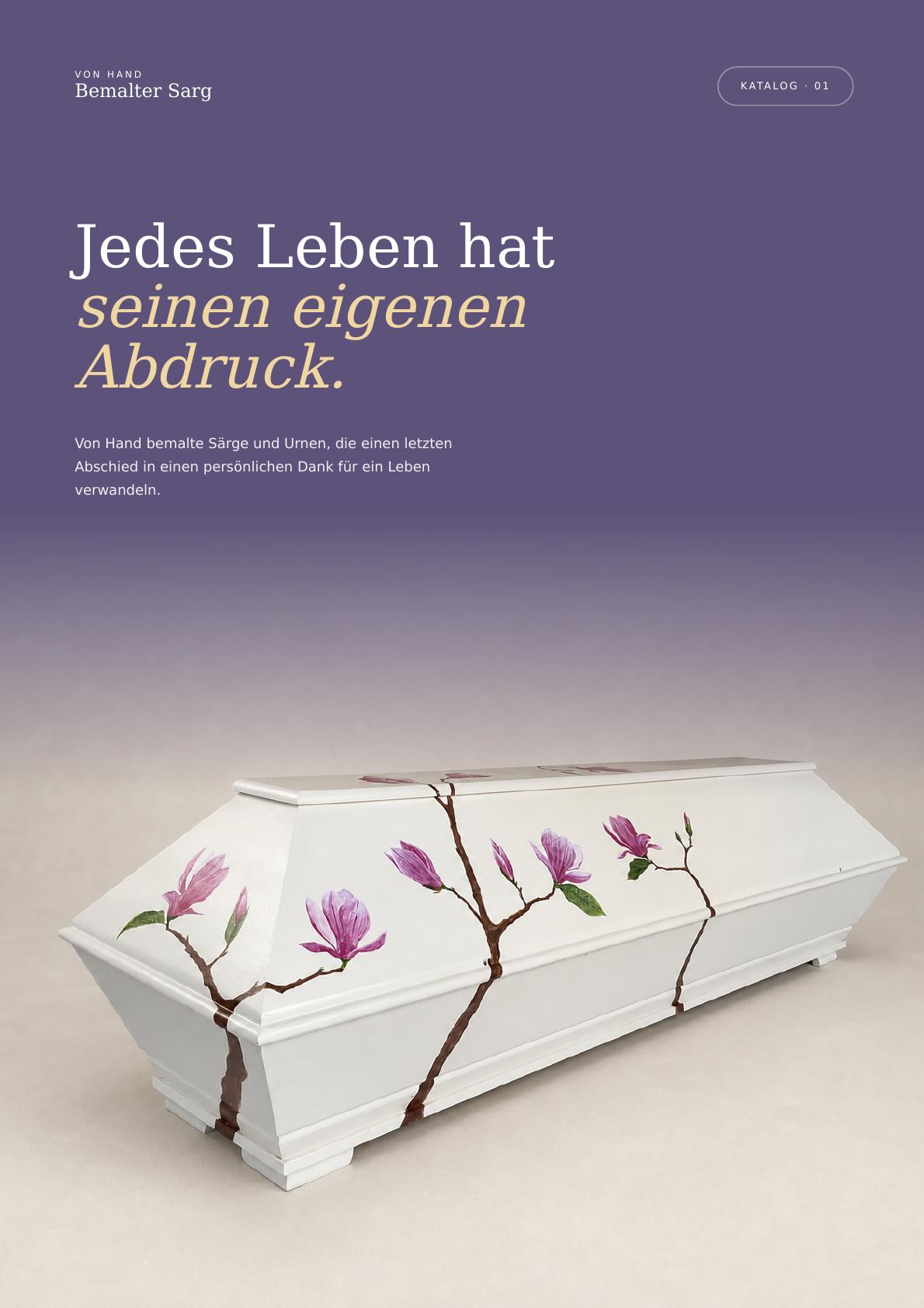 Titelseite des achtseitigen Katalogs Botanisches Editorial