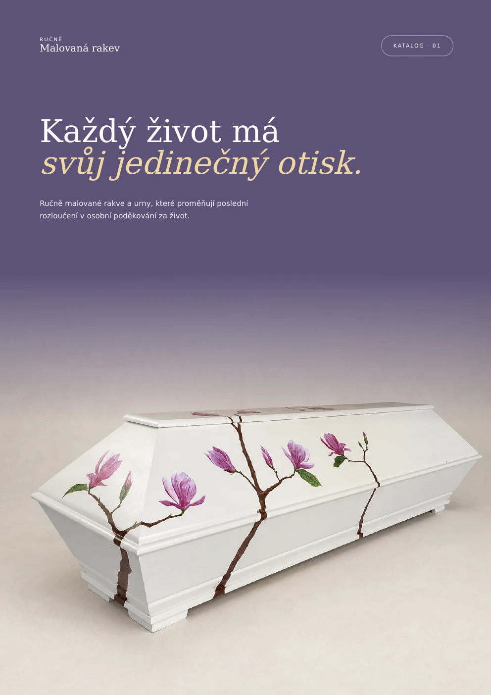 Titulní strana osmistránkového katalogu Botanický editorial