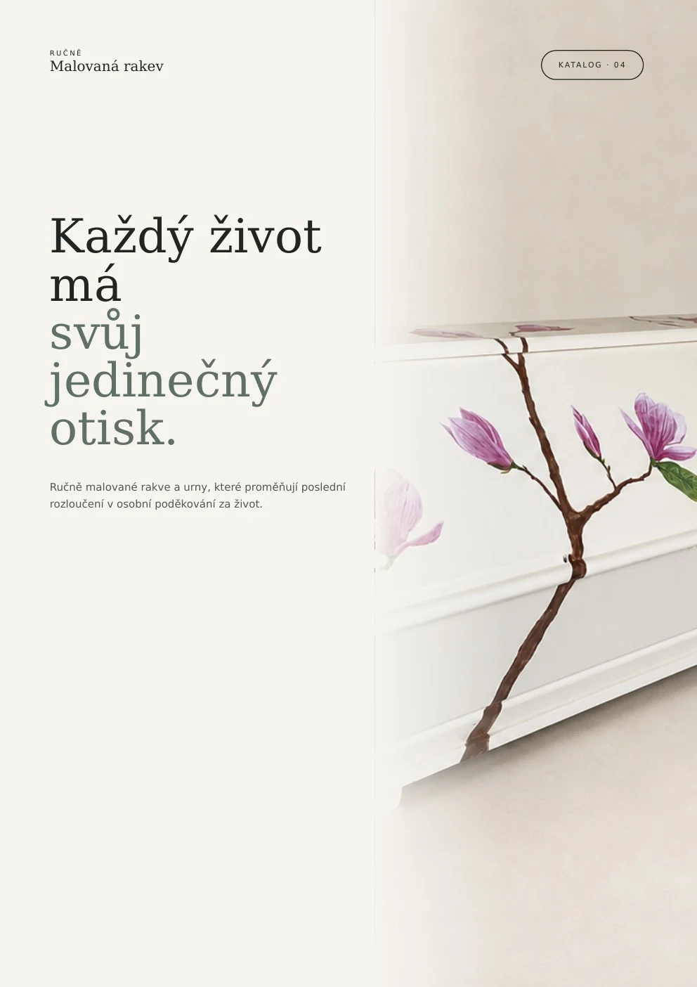 Titulní strana osmistránkového katalogu Moderní mřížka