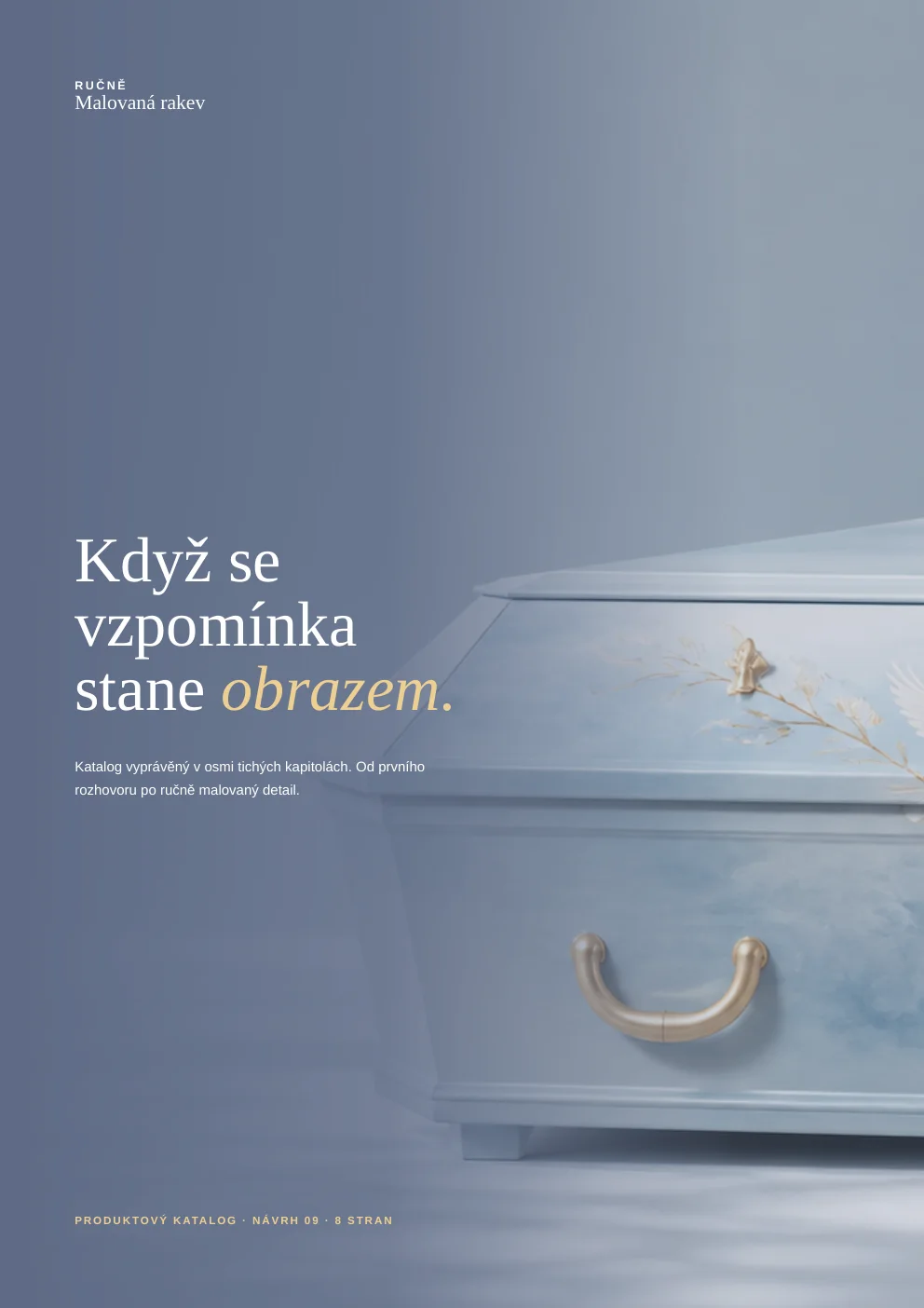 Titulní strana osmistránkového katalogu Dopis v obrazech
