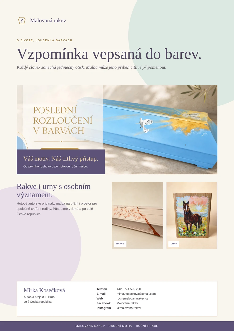 Náhled letáku Měkký manifest Malovaná rakev